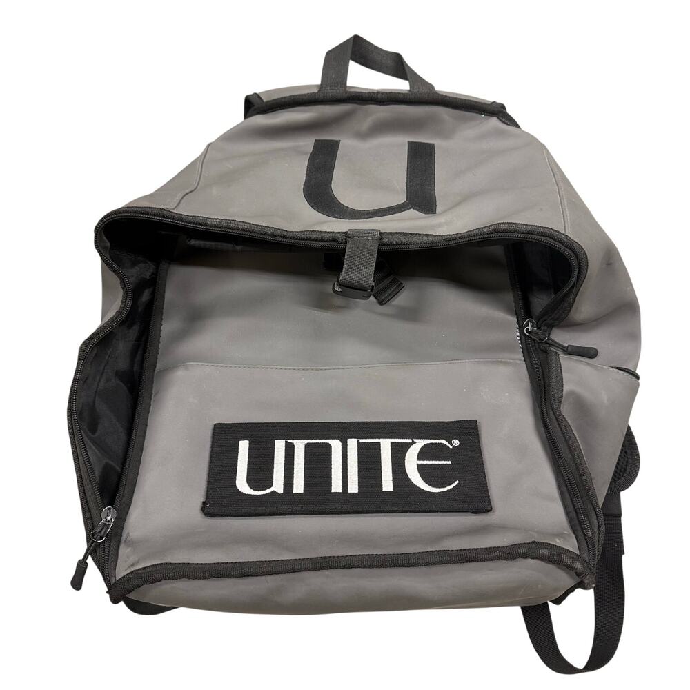Unite Hair Products Zippered Gray Backpack For Hair Cutters Stylists - RARE